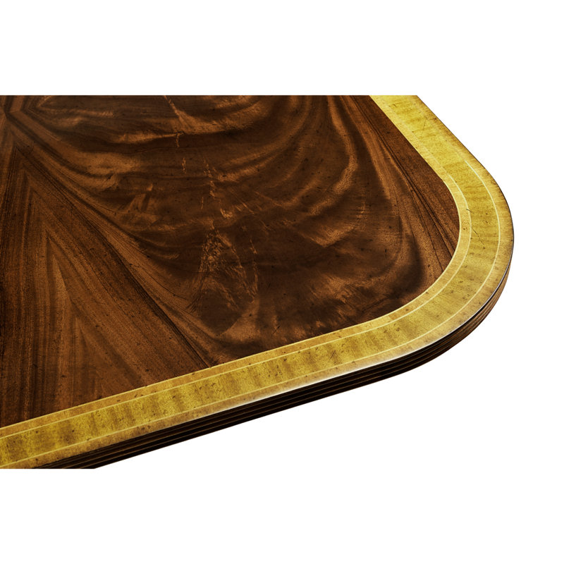 Buckingham Dining Table, Medium Antique Mahogany, 46" W x 75.5" L