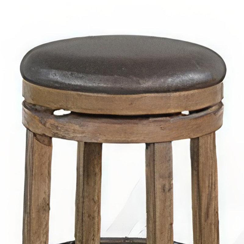 Ensemble de 2 tabourets pivotants Yael, similicuir gris, brun, noir, Tabouret de comptoir (siège d’une hauteur de 24