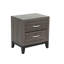 Table de chevet rustique en chêne gris pour chambre à coucher, 2 tiroirs, bois massif, magnifique table de chevet en bois avec couleur, design moderne