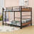 Metal Bunk Bed With Raised Security Fence-542903524-542903512