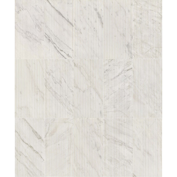 12"×24" Natural 3D Fluted Marble Tile With OL Textured Finished For Wall, 1 Box 4 PCS