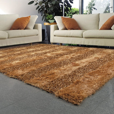 Reith Performance Hand Tufted Striped Rug