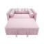 Canapé-lit coulissant 2 places, canapé-lit convertible avec port de charge USB sur l'accoudoir, poche de rangement latérale élastique, dossier réglable à 3 niveaux, rembourrage en mousse haute densité, assemblage facile-735984326