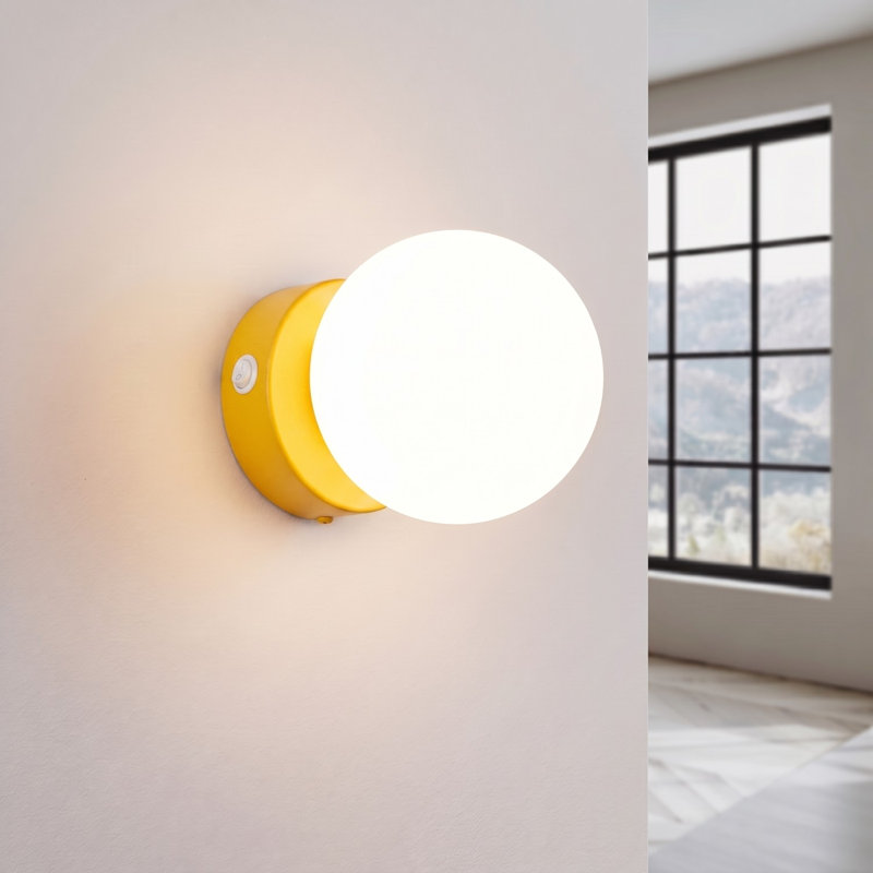 Yoli Steel Flush Mounted Sconce, Yellow