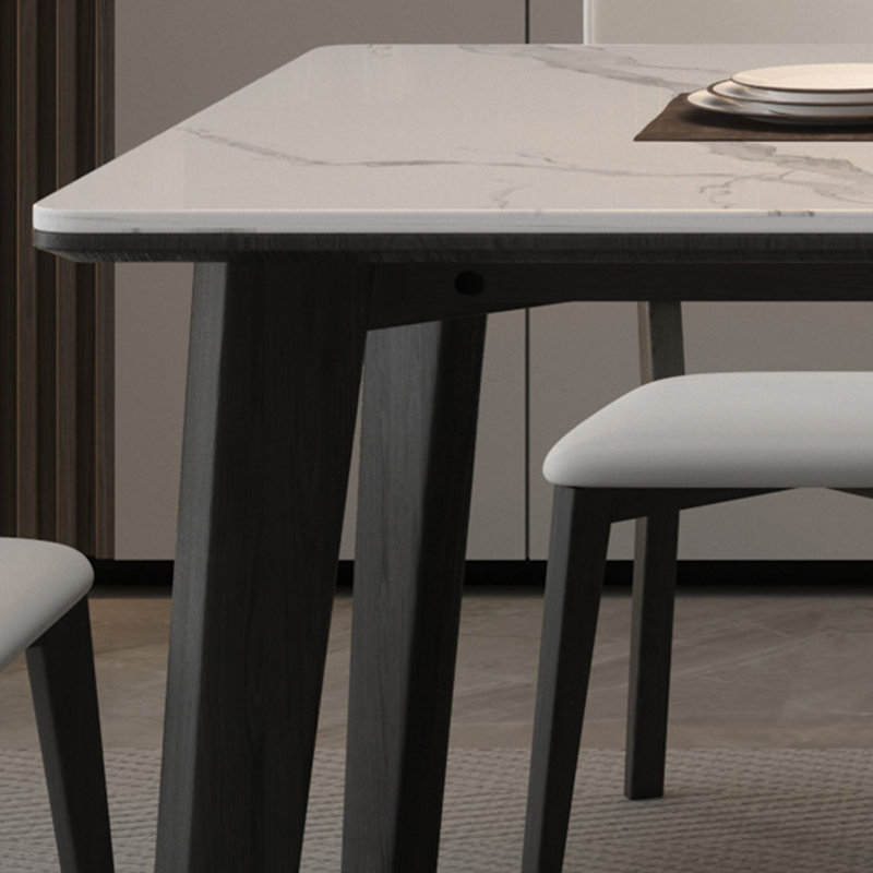Modern Simple Durable Rock Slab Dining Table Set
