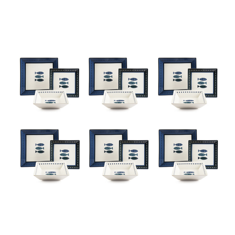 Ceramic Dinnerware Set 18 Piece - Service for 6