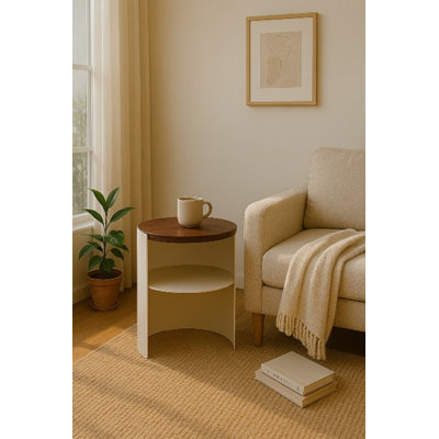 Table d'appoint avec plateau en bois