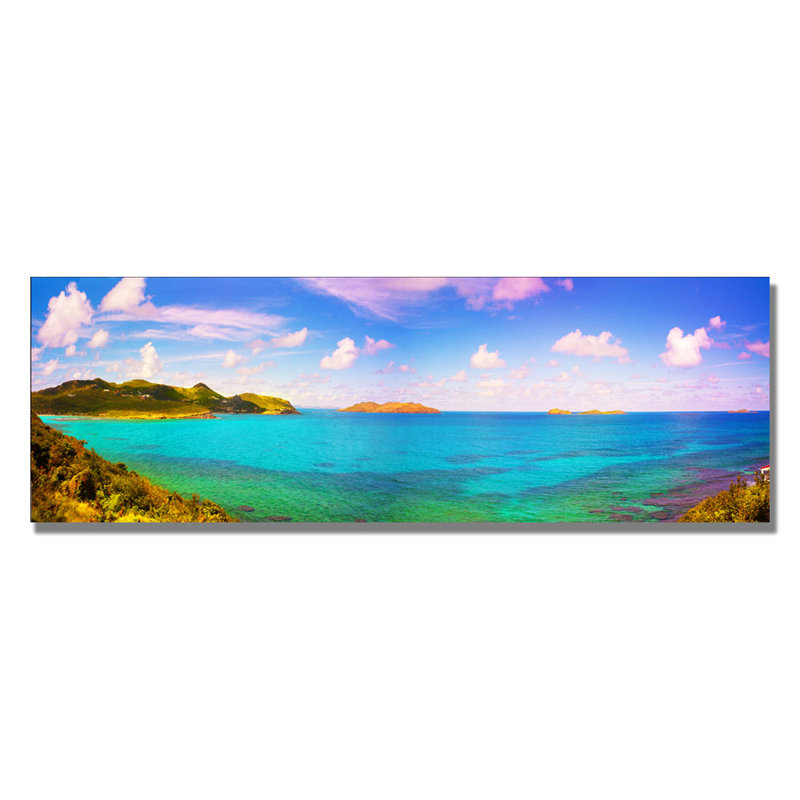 « st. barts » par preston, reproduction de photo sur toile tendue encadrée, H 12 po x l 32 po x P 2 po