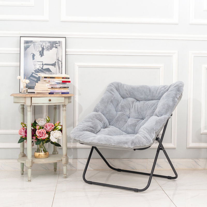 Carri Upholstered Accent Chair, Gray Polyester Blend