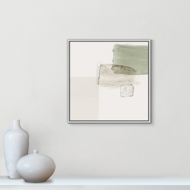Carolsue Summer Days with You - Floater Frame Painting on Canvas, 25.5" H x 25.5" W, White