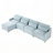Elegant Chenille Upholstered Sofa with Modular Design and Matching Ottoman for Comfort-1589528919-1589528938