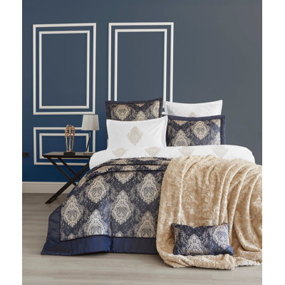 Polyester Damask Duvet Cover