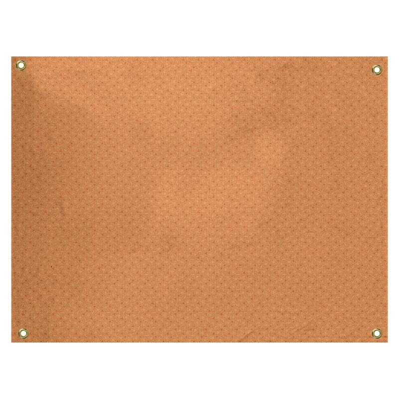 Tapisserie murale hexagonale en treillis, H 27,5 po x l 37,5 po, Orange