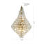 Lustre 27 lumières avec cristaux transparents suspendus-2070673157