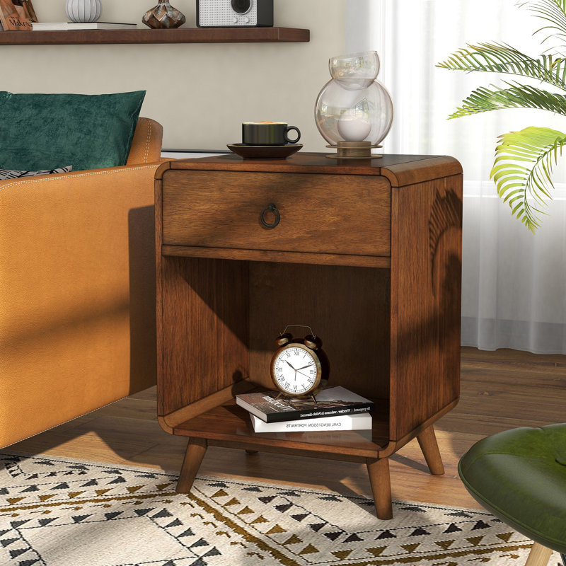 Dutchover End Table with Storage, Dark Oak