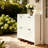 White Modern Fence Shoe Cabinet With 4 Flip Drawers, Sleek Space-Saving Entryway Organizer For Living Room, Shoe Storage-1184128443