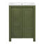 Petit meuble-lavabo vintage 24 "avec lavabo en céramique, 2 portes à fermeture en douceur, rangement réglable pour garder les objets bien rangés