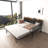 Twin Metal Daybed with Trundle, Upholstered Headboard, RGB LED Lights, and Built-In Charging Station, Black