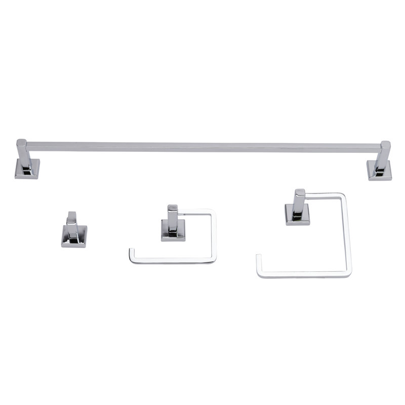 4 - Piece Bathroom Hardware Set, Polished