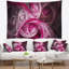 Tapisserie abstraite mystique rose fractale-28496082