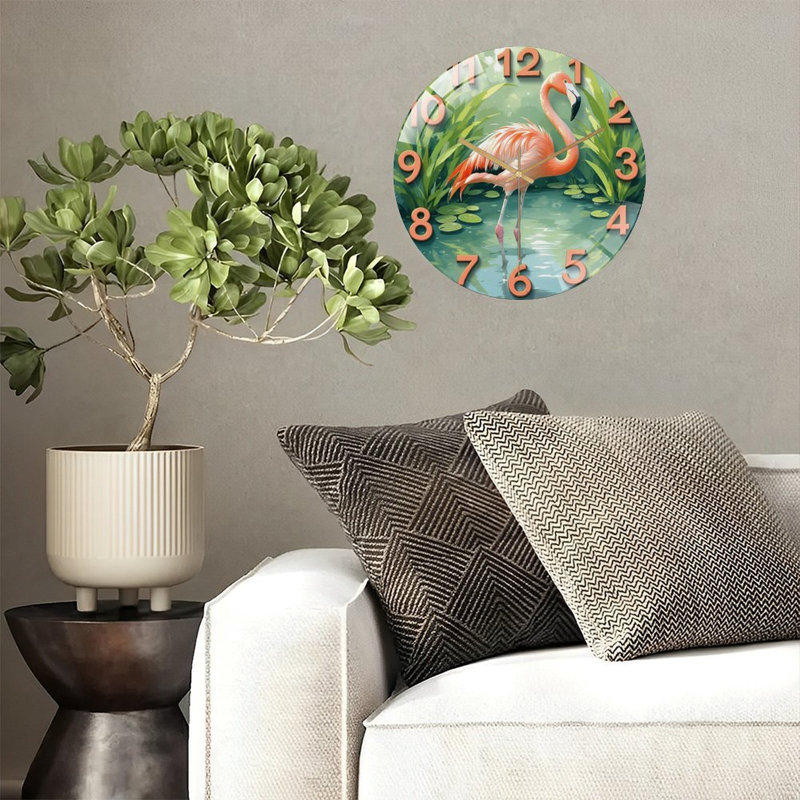 Horloge murale Flamingo