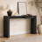 Elegant Waterfall Design Sofa Table - Concealed Drawer Storage For Hallway & Entryway-1817850957