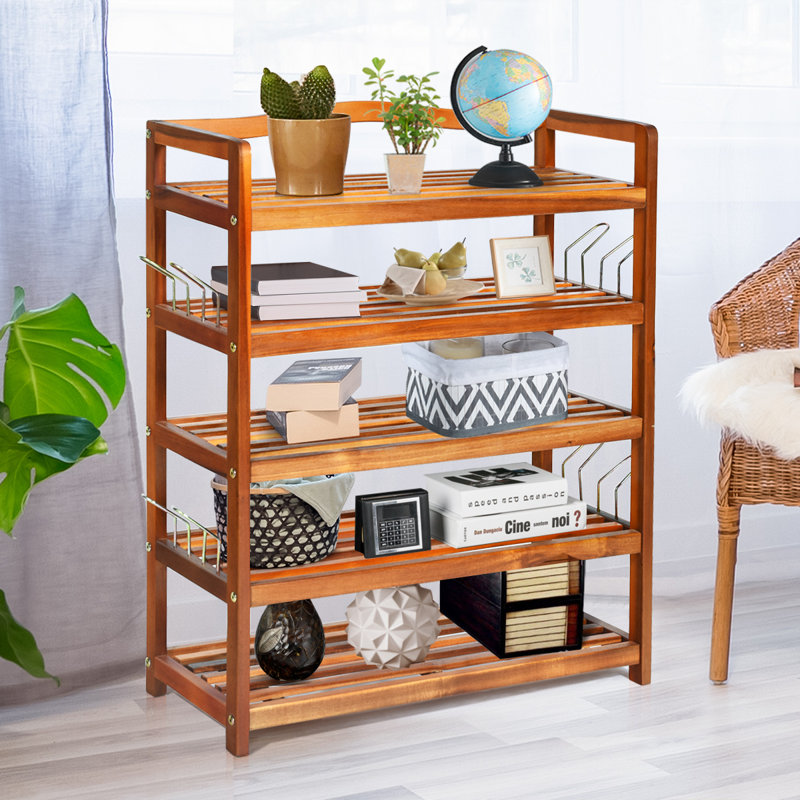 18 Pair Solid Wood Shoe Rack