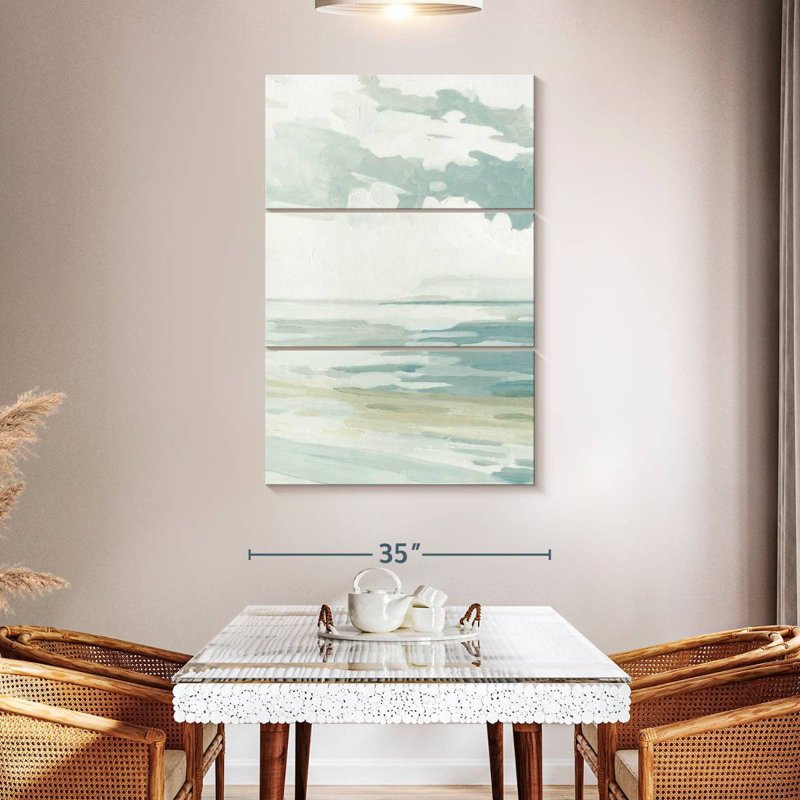 Alvord doux pastel paysage marin I, H 32 po x l 20 po