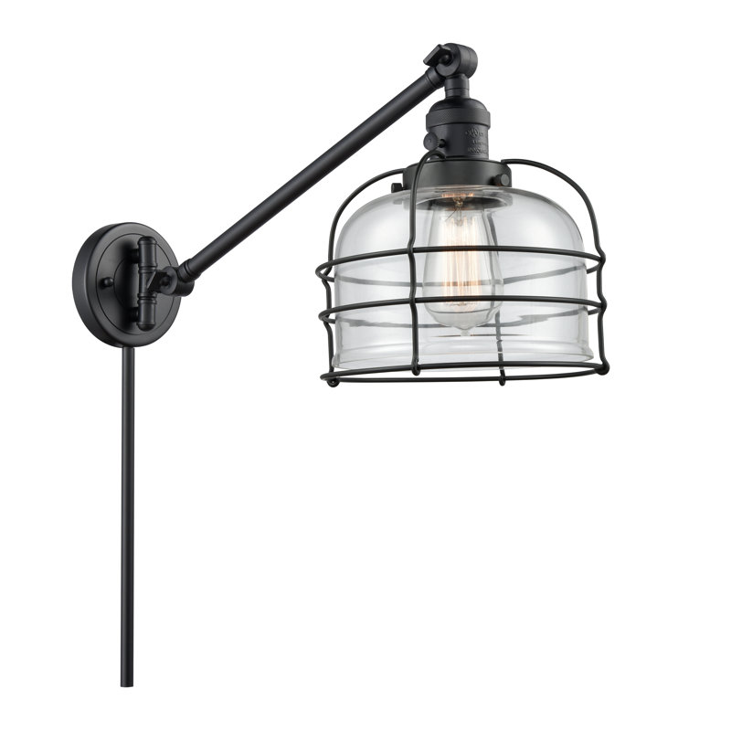 Bader Swing Arm Sconce, Clear