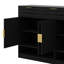 Buffet 59,1 "avec 3 tiroirs et 4 portes, armoire de rangement avec tablette réglable et compartiments ouverts, table buffet-121064404