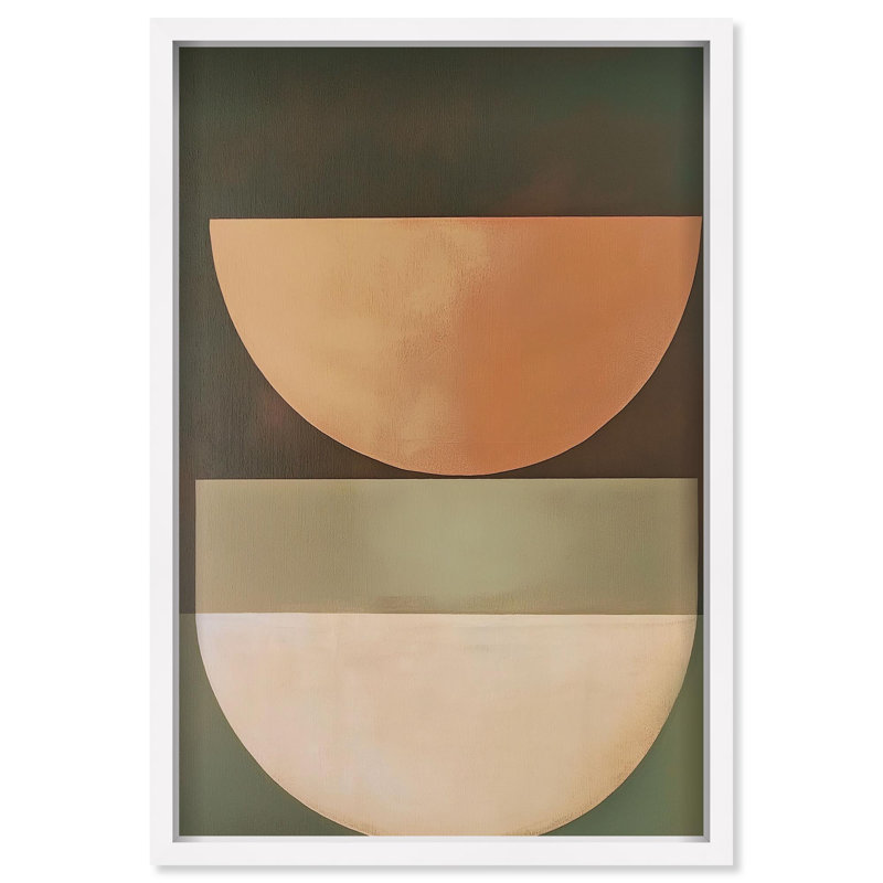 Oliver Gal Sun-Kissed Minimalism I Abstract - Luxury Shadowbox Framed Wall Art, 25.5" H x 17.5" W, White