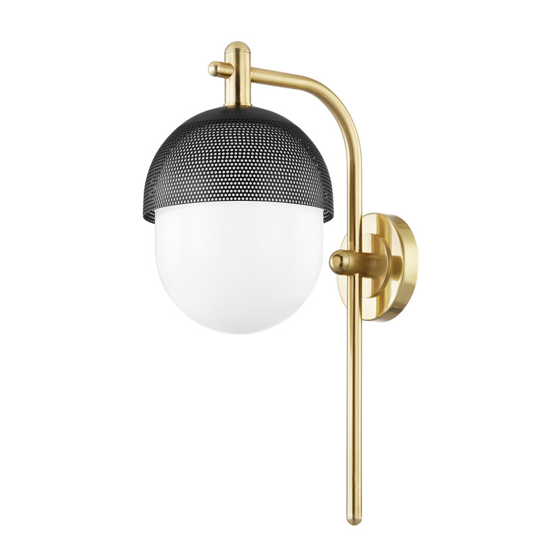 Nyack 1 Light Wall Sconce, Aged Brass