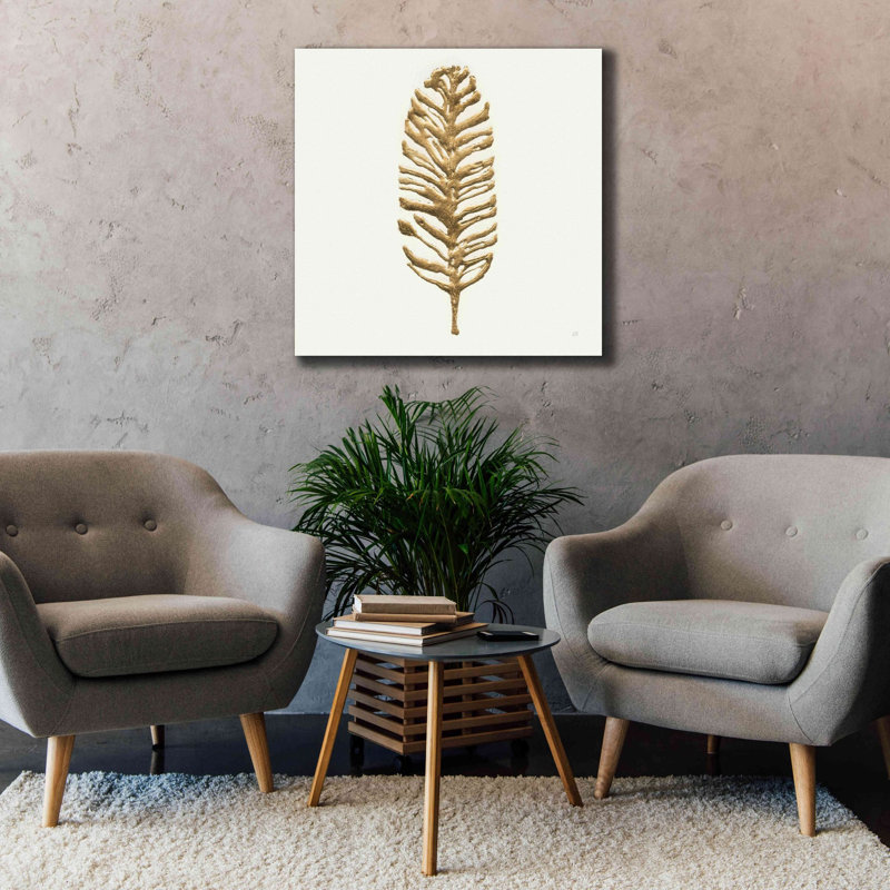 «Gilded Palm III» par Chris Paschke, estampe numérique sur toile, H 37 po x l 37 po x P 1,5 po
