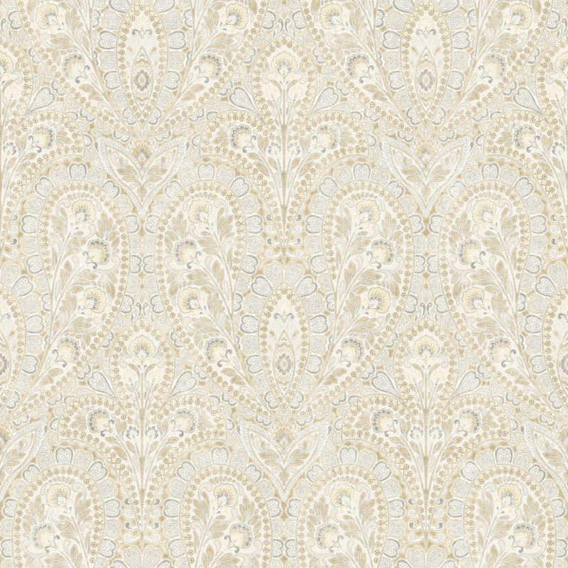 Garretson 1000cm x 52.8cm Satin Wallpaper Roll, Yellow