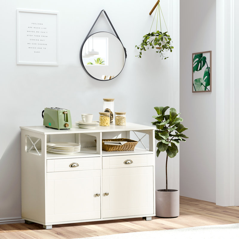 Buffet avec tiroirs de rangement et barre transversale