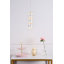 Luminaire suspendu cylindrique à 1 lumière DEL avec détails en cristal Alfee-44102515