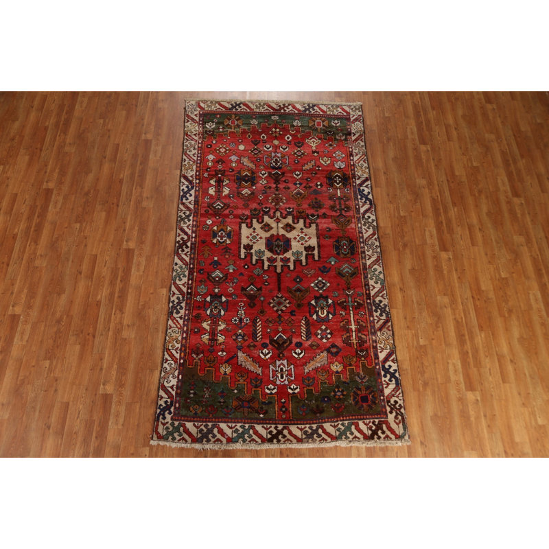Tapis géométrique Bakhtiari fabriqué à la main 5 x 9