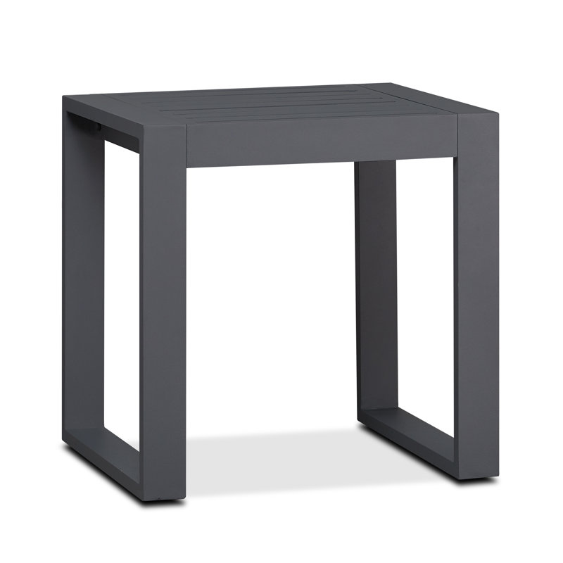 BALTIC 20" Metal Outdoor Side Table (Set of 2) by Real Flame, Gray