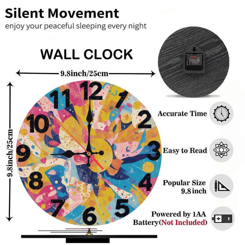 Horloge avec éclaboussures
