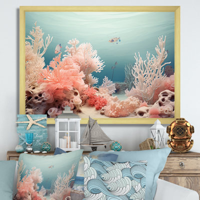 " Coral Reef Pink And Blue Tranquility "