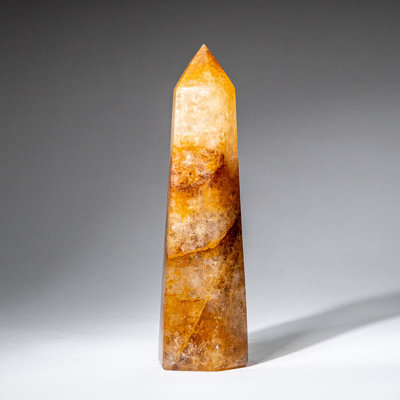 Véritable pointe de quartz citron poli (1,2 lb)