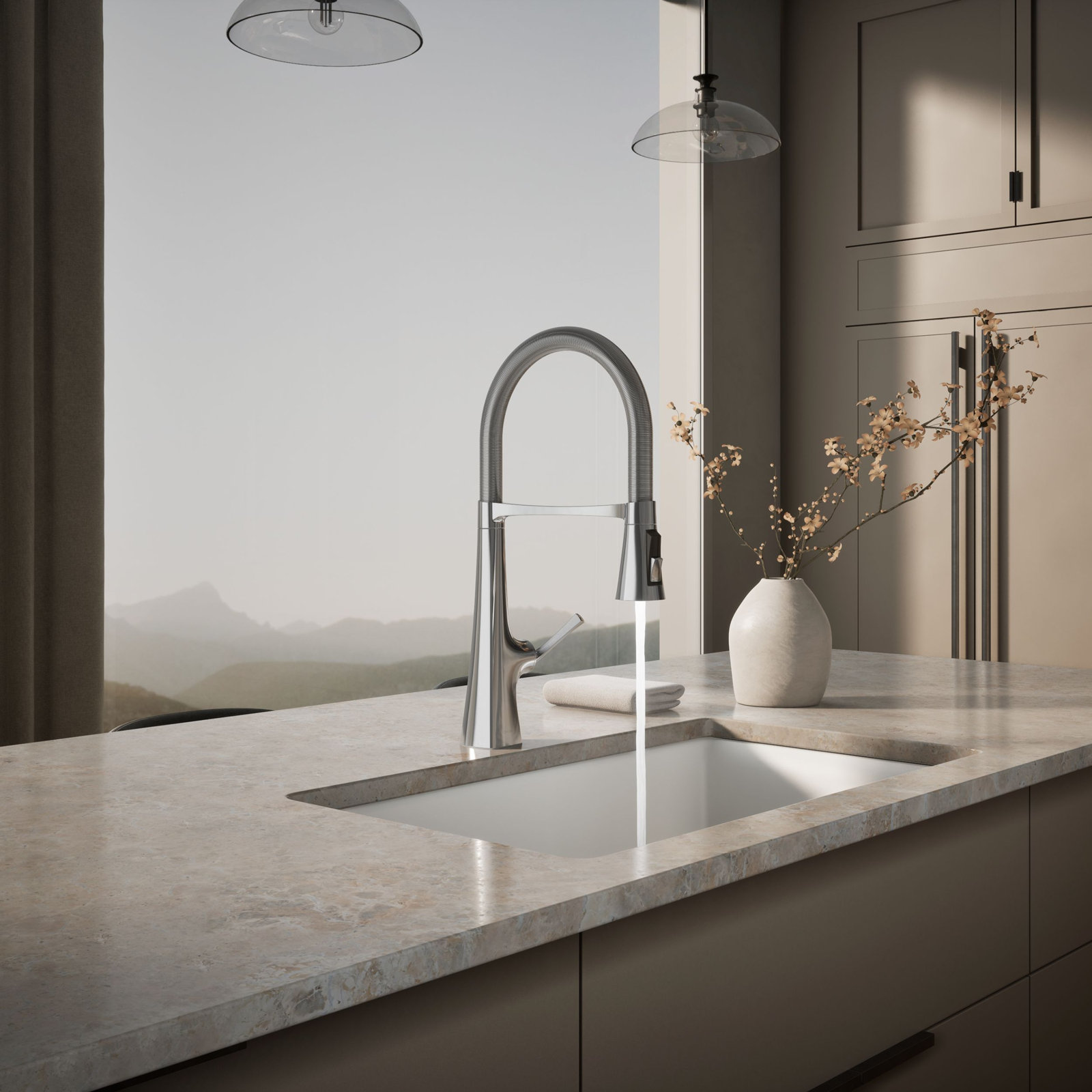 Graze Kitchen Faucet, Polished Chrome