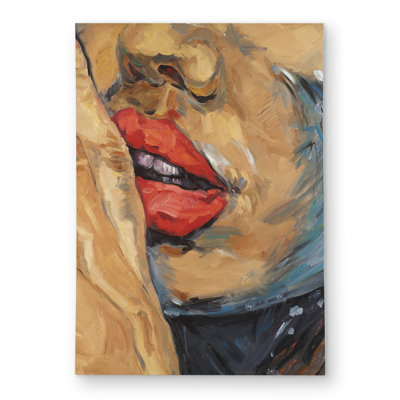 Shushing Lips Closeup | Beige Best Sellers Outdoor Area Rug