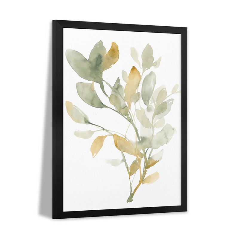 Sage & Sienna Leaves I, affiches encadrées de qualité supérieure, H 24 po x l 16 po
