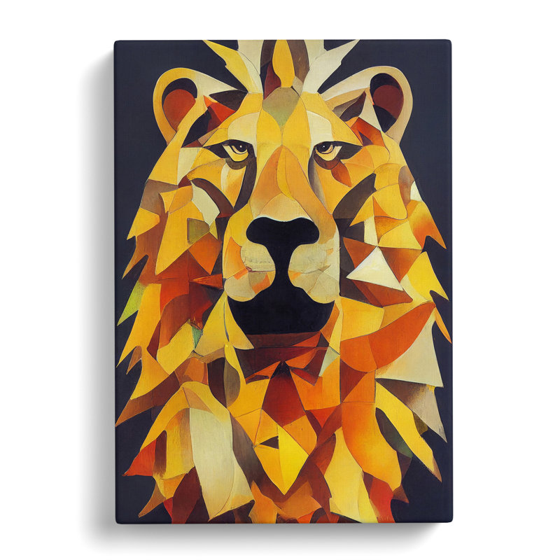Lion Abstract Vol.6 - Wrapped Canvas, 50cm H x 35cm W x 3cm D