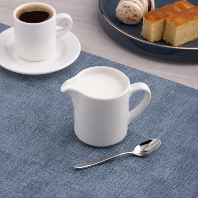 ORBA Premium Porcelain Creamer with Handle | Ivory | Microwave & Dishwasher Safe