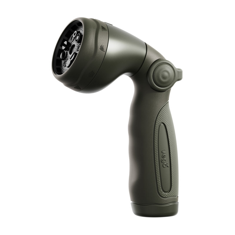 Watering 9 Spray Pattern Garden Hose Nozzle, Seaweed Green