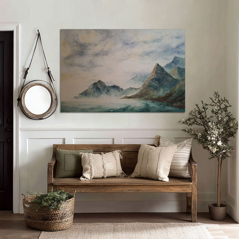 Art mural en toile grand format Snow Ridge - Décoration de salon, de chambre à coucher ou de bureau, L 36 po x H 24 po