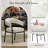 Modern Round Dining Set With Chenile Armchair, Clear Tempered Glass Dining Table And Chairs With Arms For Dining Room-1454159015-1454159012-1454159019