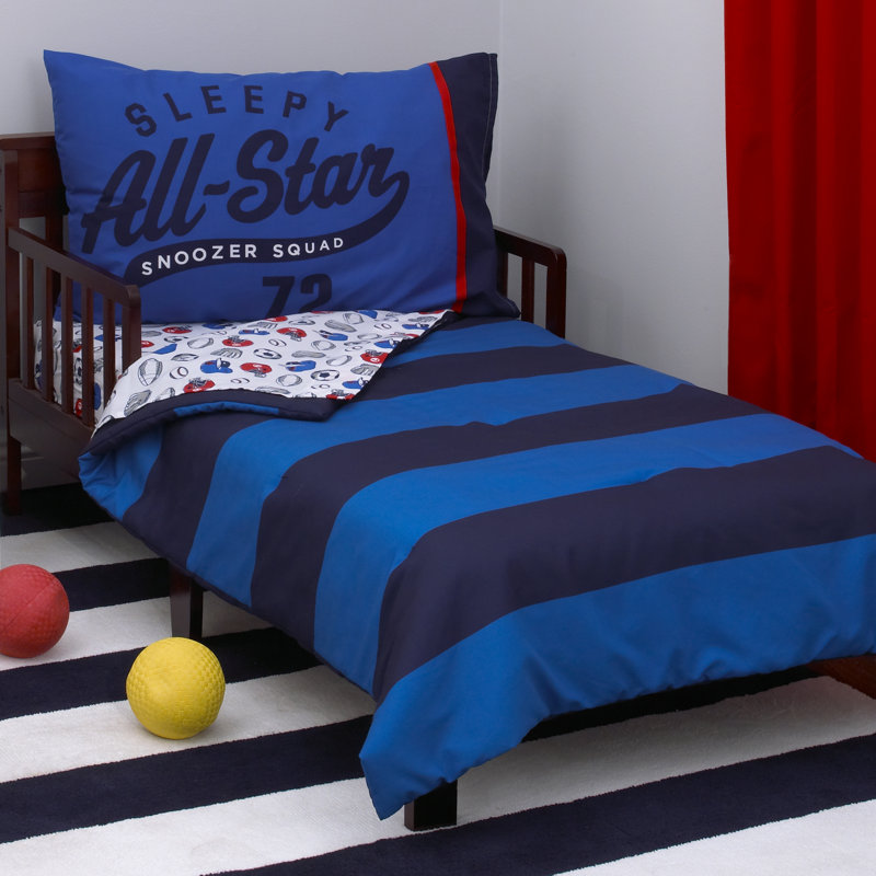 All Star Reversible Sports Toddler Bedding Set